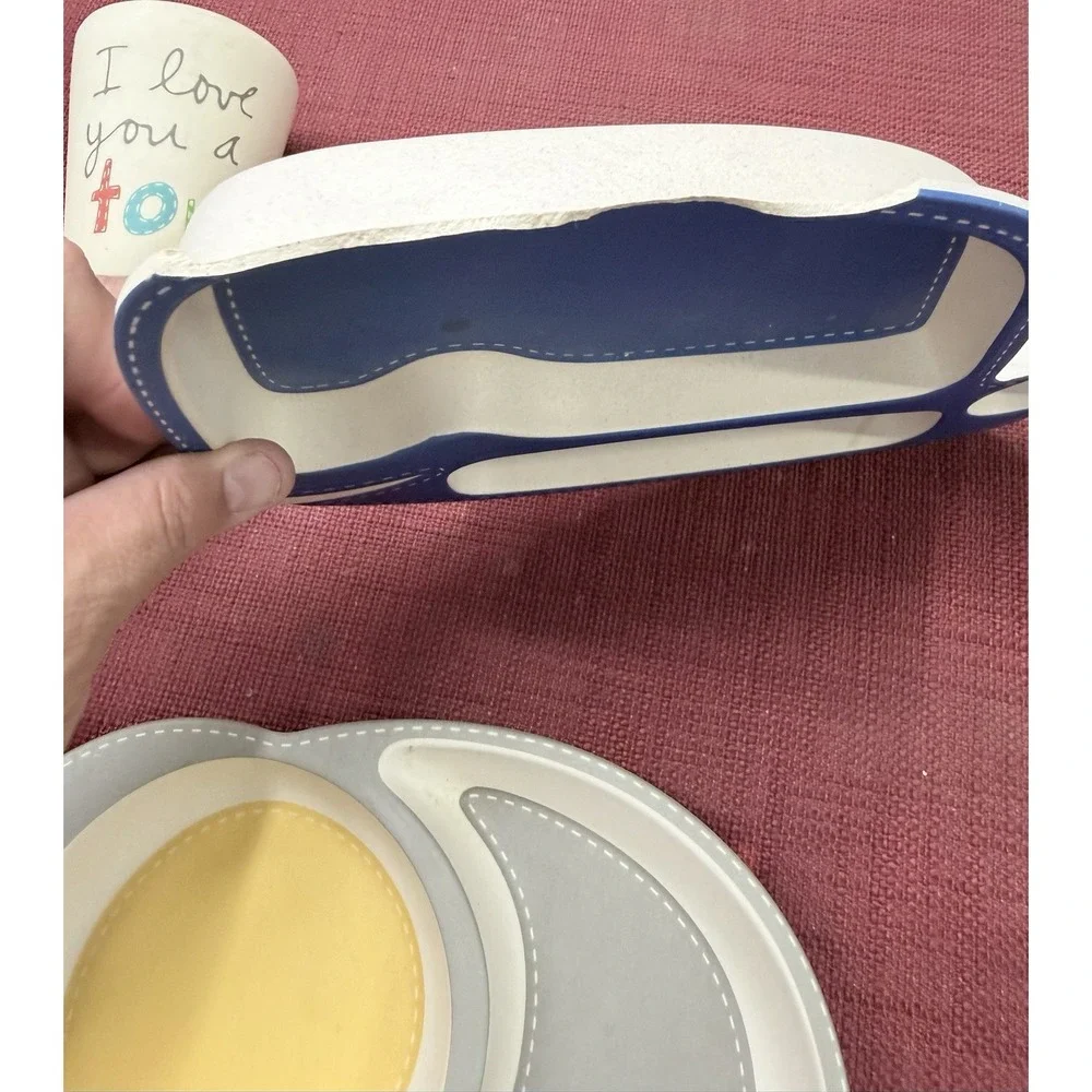 Set Of 5 Toddler Dishes By Tiny Footprints Elephants Whales